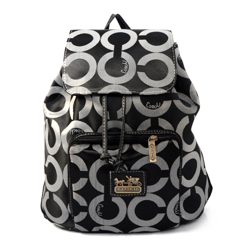 Coach Classic In Signature Medium Black Backpacks EJA | Coach Outlet Canada - Click Image to Close